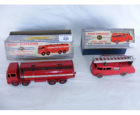 Boxed Dinky Super Toy No.943 Tanker, together with No.955 Fire Engine 
