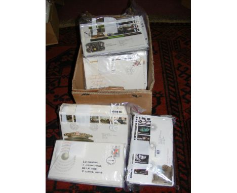 A box of GB First Day Covers - 1980, etc 