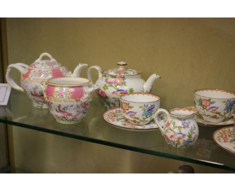 Mintons china part set comprising of teapot, milk jug and three cups with saucers and other Mintons china 