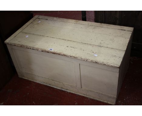 A painted pine trunk 96cm wide 