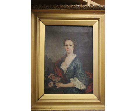 19th Century SchoolHalf length portrait of a ladyOil on canvasUnsigned34cmx 24.5cm