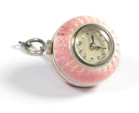A silver and enamel pendant fob watch, Didisheim Goldschmidt