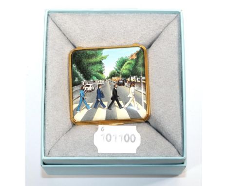 A Halcyon Days enamel box The Beatles, Abbey Road 40th Anniversary, numbered 40/250, boxed with certificate.  
