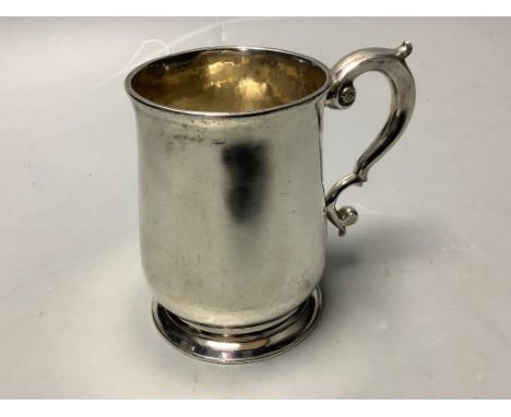   A George II silver baluster mug, Thomas Rush, London, 1734, 10cm, 6.5oz.