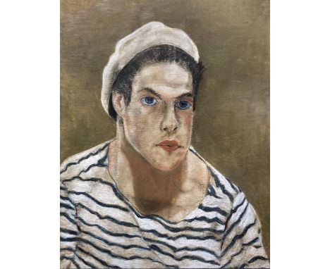   Attributed to Robert Dumont-Smith (1908-1994), oil on board, Portrait of a young sailor, 64 x 50cm