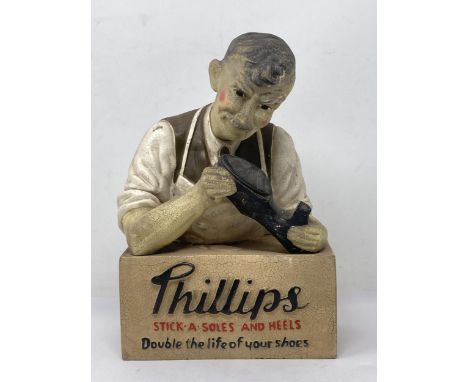 A Beritex 'Phillip's Stick-a-soles and heels' rubber Advertising Figure 12in H x 8in W 