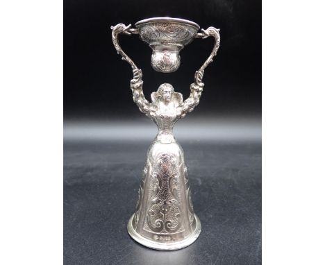 A Continental silver Wager Cup with scale and scroll engraving, import mark London 1902 