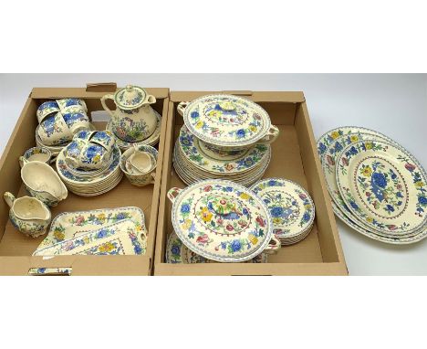 Masons Regency and Starthmore pattern dinner and tea wares, to include five dinner plates, six dessert plates, six salad plat