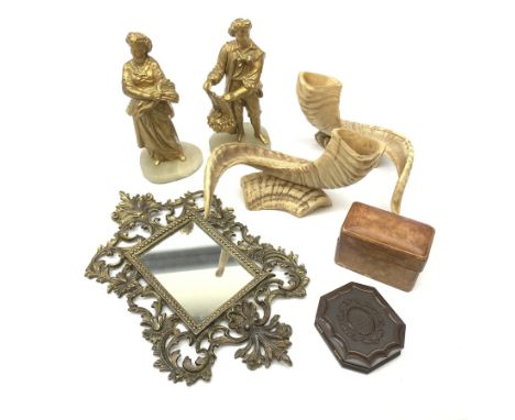 A group of assorted collectables, comprising a Union case by S Peck &amp; Co, a leather covered twin compartmented card box, 