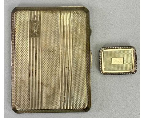 BIRMINGHAM HALLMARKED POCKET SILVER - 2 items to include a rectangular snuff box, dated 1976, Maker Hampton Utilities, 4 x 3c