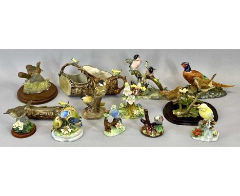 GARDEN BIRD MODELS - to include Royal Adderley, Crown Staffordshire Goldfinch modelled by J T Jones, Leonardo, Royal Worceste