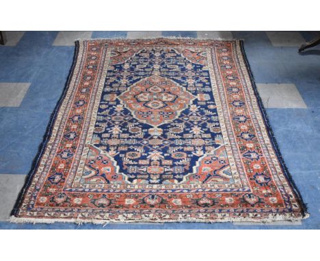 A Vintage Hand Knotted Persian Pattern Rug, 190cm x 127.5cm 