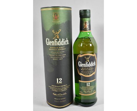 A Single Bottle of Glenfiddich Scotch Malt Whisky, 12 Years Old, with Carton 