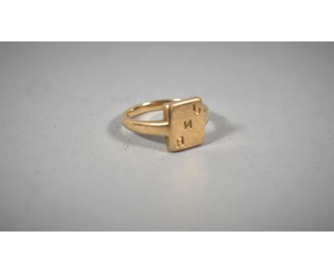 An 18ct Gold Seal Signet Ring, JNR, 4.5g 