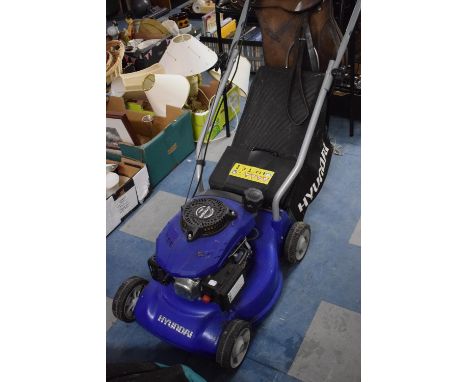 A Hyundai 19cc Petrol Rotary Lawn Mower, Not Tested 