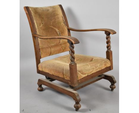 A Vintage Barley Twist Armchair for re-Upholstery 
