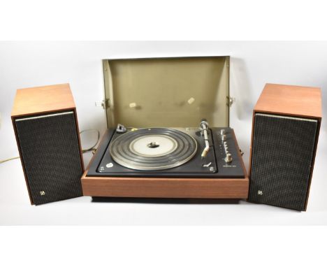 A Bang and Olufsen Beogram 1500 Record Player and Two Speakers 