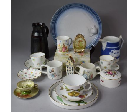 A Collection of Various Ceramics to include Wedgwood Peter Rabbit Childrens China, Mask Head Jug, Royal Worcester Evesham Tea