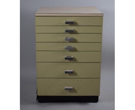 A Vintage Seven Drawer Dentists Cabinet, 51cm wide 