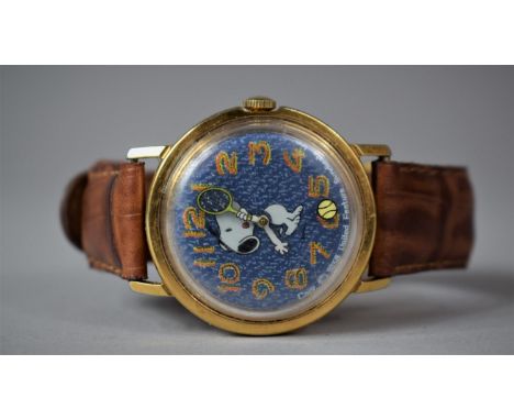 A Timex c.1958&nbsp;Wrist Watch, Snoopy Playing Tennis