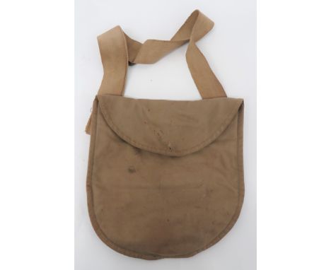 1903 Pattern 1939 Dated Haversacklight khaki cotton, oval bottomed bag.  The top flap secured by an alloy button.  Internal s