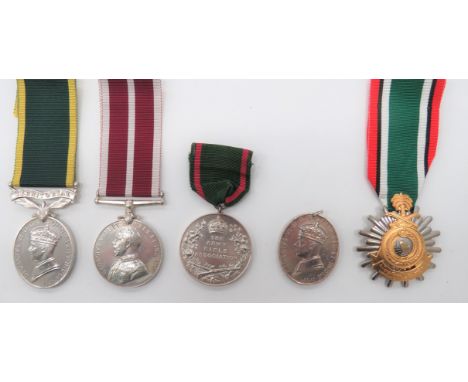 5 x Various Medalsconsisting Territorial Efficiency medal named "2061671 Spr. H G Stanley RE" ... Meritorious Service medal r