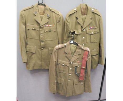 Hertfordshire Utility Pattern Service Dress And Two Post War Service Dressconsisting khaki, single breasted, open collar, uti