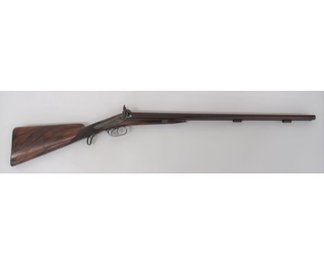 Mid 19th Century Percussion Double Barrel Shotgun By Weatherhead Walters & Co12 bore, 28 inch, browned Damascus, side by side