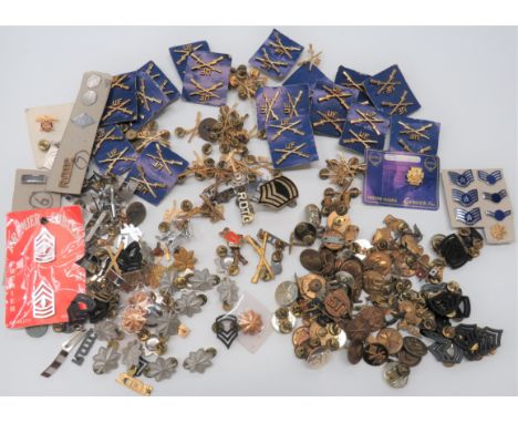 Quantity Of American Forces Collar And Rank Badgescollars include gilt Infantry ... Artillery discs ... Engineer discs ... In