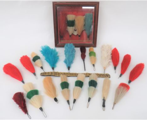 23 x Helmet Plumes Including Guardsincluding 6 x red horsehair ... 7 x green, white, green horsehair ... 3 x white horsehair 