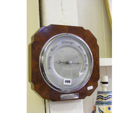 A circa 1950's wall barometer with commemorative plaque.