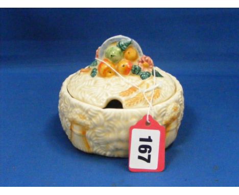 A Clarice Cliff 'Celtic Harvest' preserve pot.