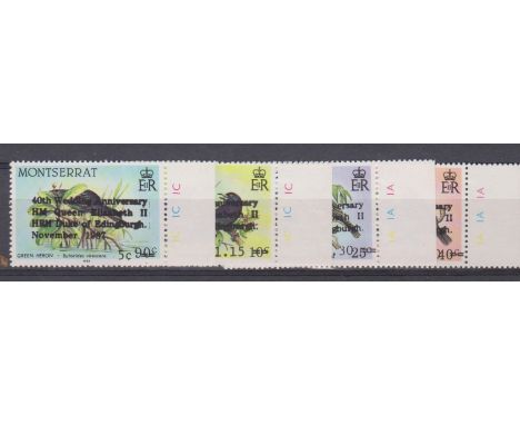 Montserrat 1987 Ruby Wedding set (4v) “Edinburgh” error u/m mint