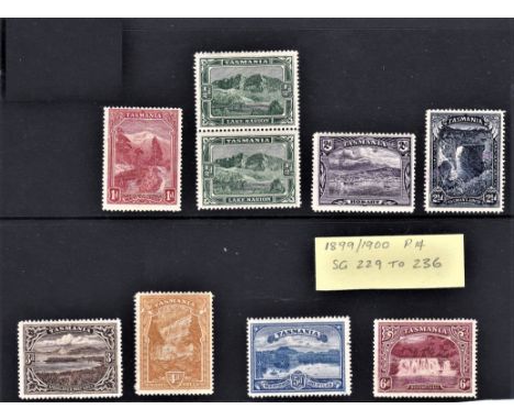 Australia (Tasmania) 1899-1900 Pictorial Issue Fresh Mint (l/m) set 1/2d to 6d, SG229-236, perf 14, (2d light vertical crease