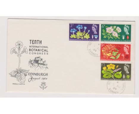 Great Britain 1964 (5 Aug) Tenth International Botanical Congress Illustration with Botanical Congress Non-Phos set, Horley c