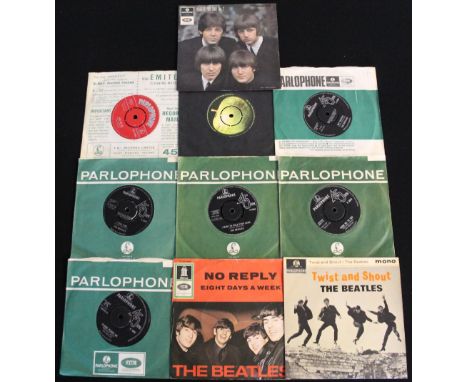 BEATLES SINGLES AND EPs - A lovely and wide ranging lot containing 10 x 7" releases. The crowning glory of the lot is Love Me