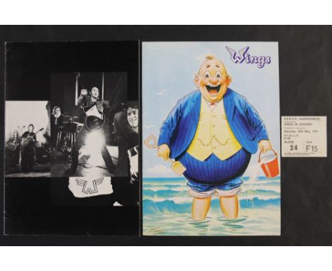 PAUL MCCARTNEY AND WINGS PROGRAMMES - a 1972 Wings Over Europe programme from the first tour of the band since forming in 197