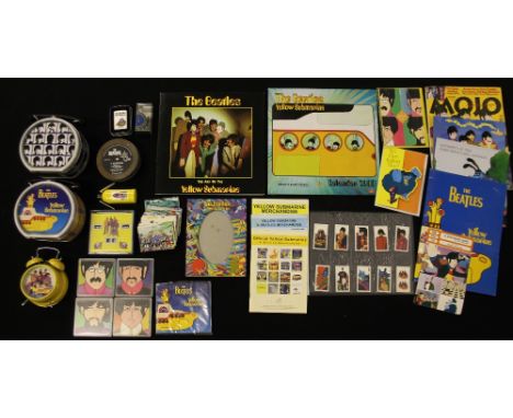 THE BEATLES - YELLOW SUBMARINE - a collection of Yellow Submarine modern collectable items to include an alarm clock, Hard Da