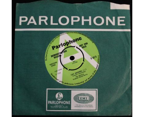 LADY MADONNA DEMO - A very rare green/white Parlophone demonstration release of Lady Madonna (R 5675). The record is in Ex+ c