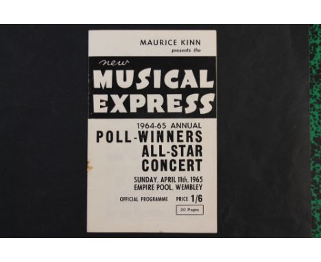 POLL-WINNERS ALL-STAR CONCERT PROGRAMME - a programme for the New Musical Express (NME) 1964-65 annual Poll-Winners All-Star 