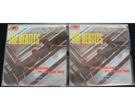 THE BEATLES - PLEASE PLEASE ME (TWO COPIES) A real collector's lot here with two versions of this classic album. There is a m