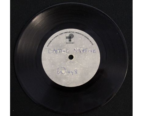 WINGS - 'DAYTIME NIGHTIME' ACETATE - An extremely unusual and unique acetate recording of the 1979 release that appeared on t