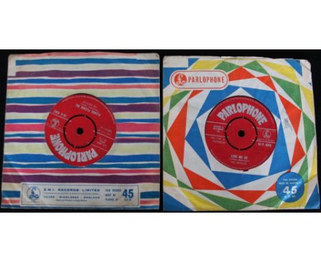THE BEATLES - LOVE ME DO AND PLEASE PLEASE ME The first two singles credited only to the Beatles. Love Me Do - 45-R 4949, fir