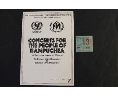 PAUL MCCARTNEY AND WINGS PROGRAMME - a 1979 charity programme 'Concerts For The People Of Kampuchea' at the Hammersmith Odeon