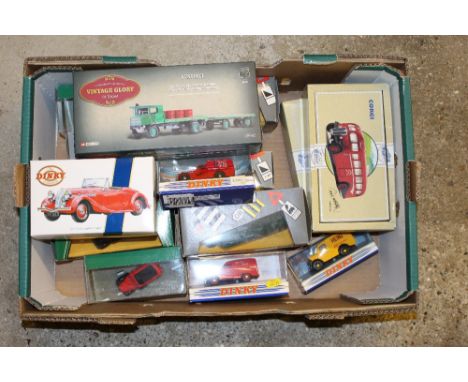 A box of sixteen Dinky/Corgi toys