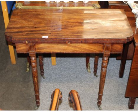 A 19th Century mahogany card table