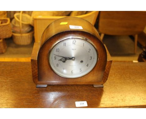 A Smiths two hole mantel clock
