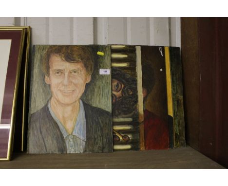A collection of oil portrait paintings by D Sippings