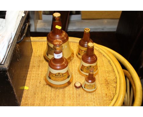 Five Bell's scotch whisky decanters