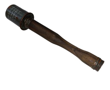 Hand held stick grenade.